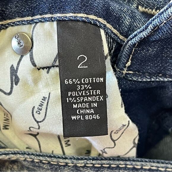 NWT, Inc Denim. Jewel Details. Boot Cut. Size 2. Beautifully Sandblasted - Picture 9 of 10